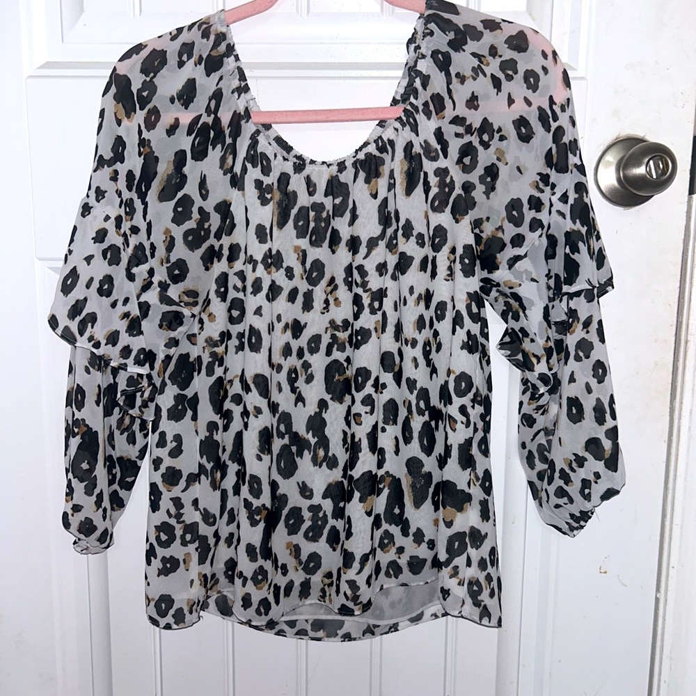 Leopard Shirt- Cato. Size: Medium
